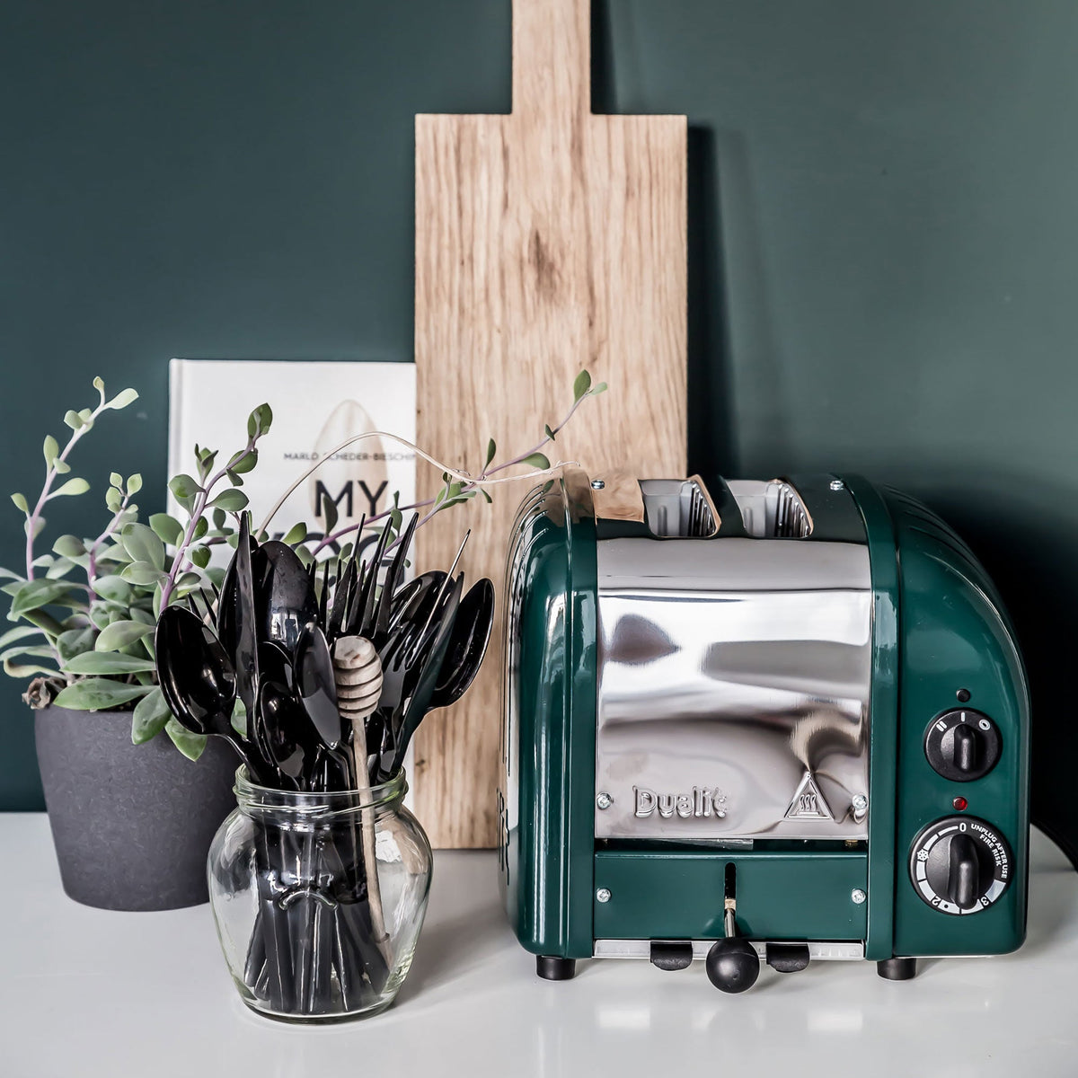 Dualit Toaster Paket 2, 2er Toaster mit Sandwichzange und Brötchenaufsatz