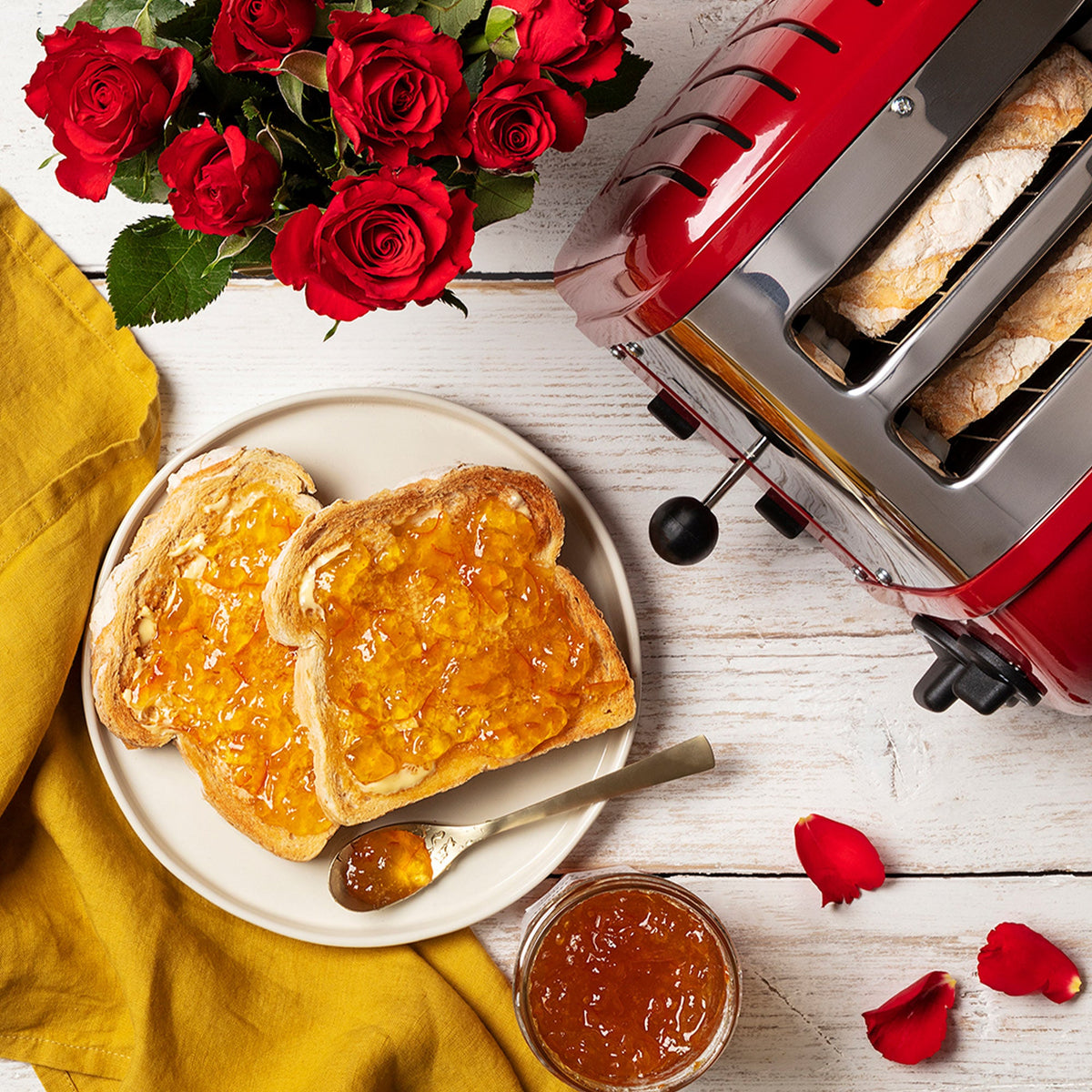 Dualit Toaster Paket 3, 2er Toaster mit zwei Sandwichzangen und Brötchenaufsatz