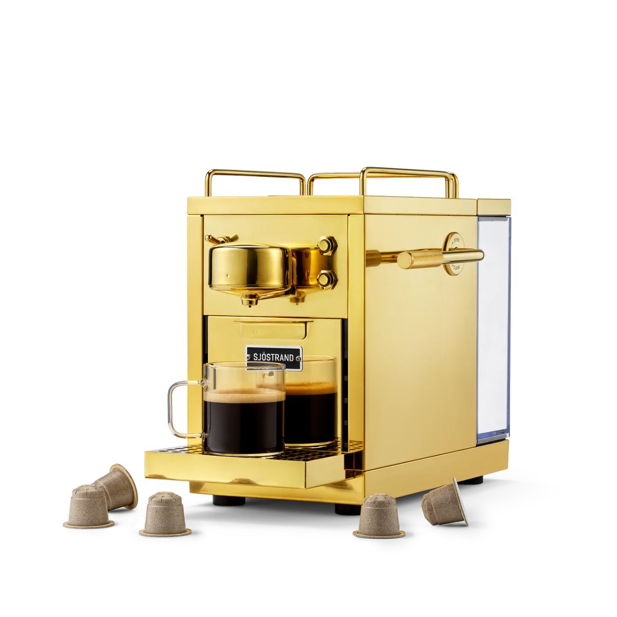 Sjöstrand Set Kapsel-Kaffeemaschine + Milchaufschäumer