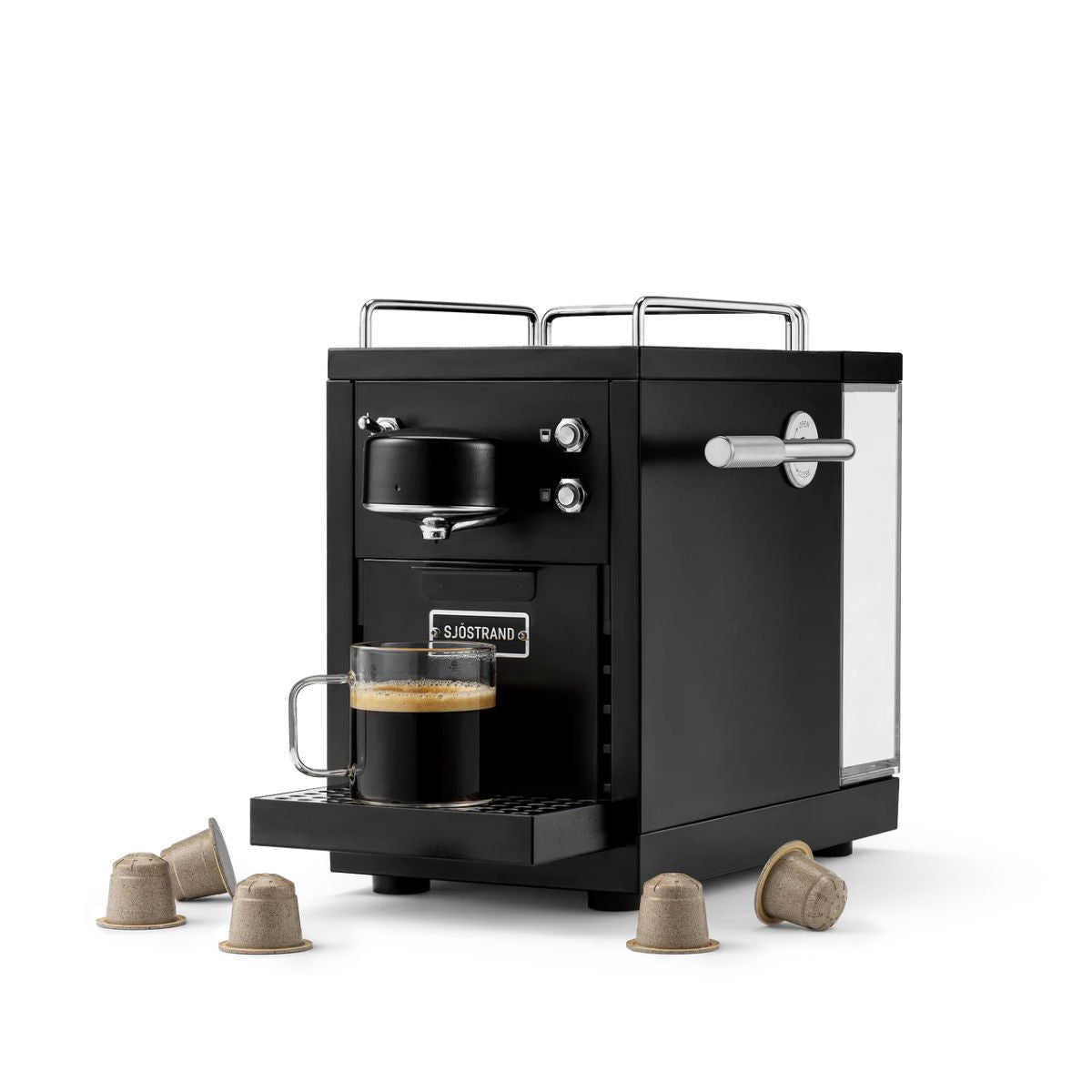 Sjöstrand Set Kapsel-Kaffeemaschine + Milchaufschäumer
