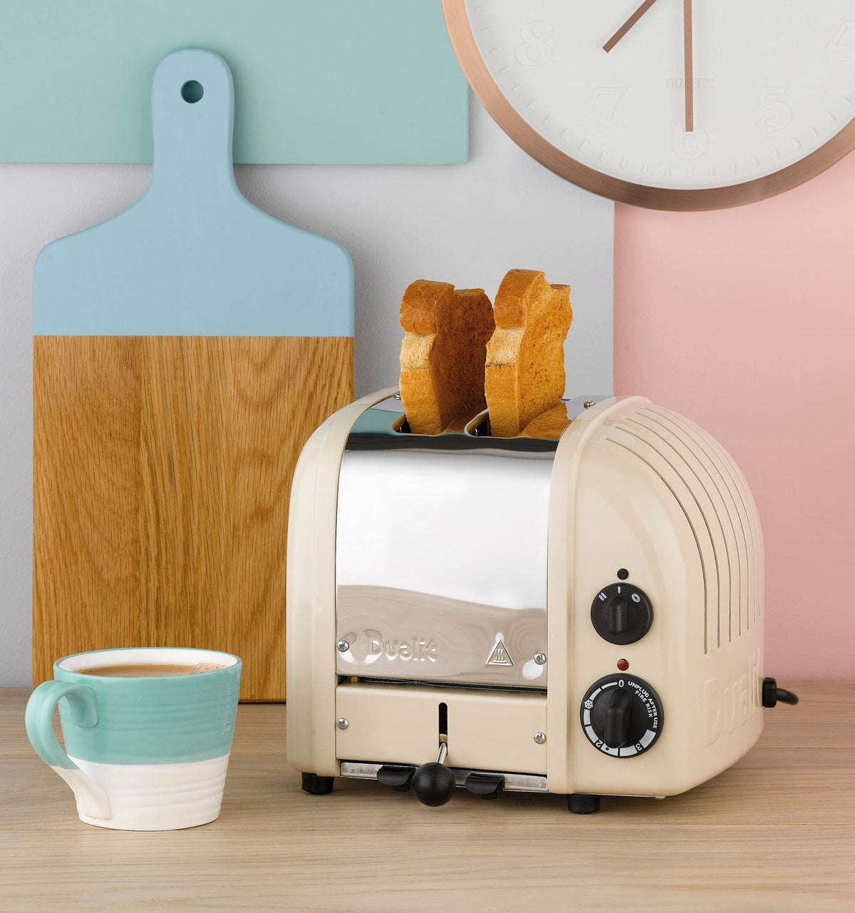 Dualit Toaster Paket 3, 2er Toaster mit zwei Sandwichzangen und Brötchenaufsatz